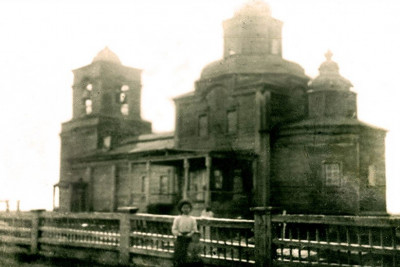 Амгинская Преображенская церковь. Фото 1920-х гг. 